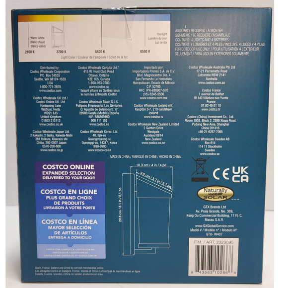 New GTX Solar LED Pathway Lights, 4-pack Outdoor Landscape Lighting 15 Lumens - Picture 2 of 5